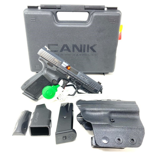 Canik HG4870N TP9SF Elite 9mm Luger Caliber with 4.19" Barrel, 10+1 Capacity, Black Finish with Picatinny Rail Frame, Serrated Nitride Finish Steel Slide & Interchangeable Backstrap Grip Includes 2 Mags