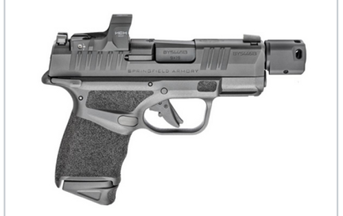   Springfield Armory HC9389BTOSPWASPMS Hellcat Micro-Compact RDP 9mm Luger 3.80" 13+1, 11+1 Black Frame Black Melonite Steel with Top Serrations & Optic Cuts Slide Adaptive Textured Black Polymer Grip Manual Safety Includes Hex Wasp Red Dot