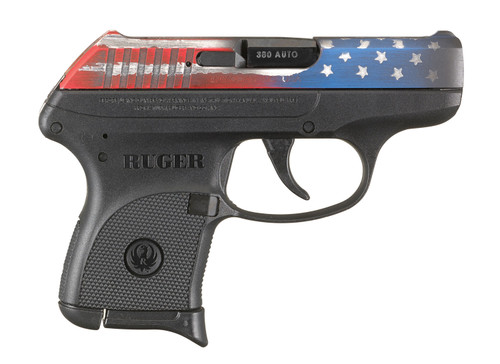 Ruger 13710 LCP 380 ACP 2.75 6+1  American Flag Cerakote Black Polymer Grip