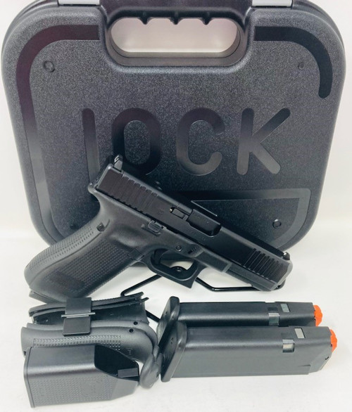 Glock PA225S201MOS G22 Gen5 MOS 40 S&W  4.49" 10+1 Black Black nDLC Steel with Front Serrations & MOS Cuts Slide Black Rough Texture Interchangeable Backstraps Grip