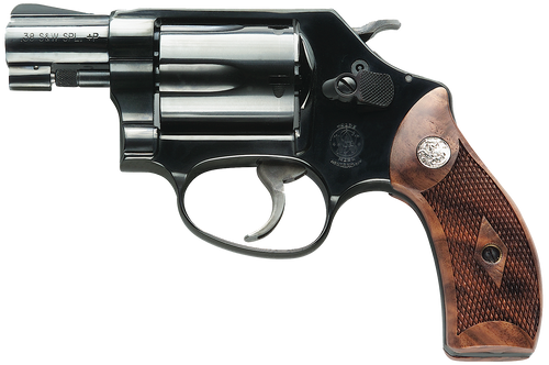   Smith & Wesson 150184 36 Classic 38 S&W Spl +P 5rd 1.88" Blued Black Carbon Steel Wood Grip
