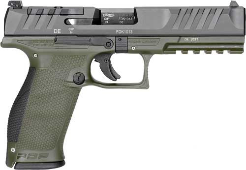 WALTHER PDP OR 9MM 5 18-SHOT GREEN POLYOMER FRAME