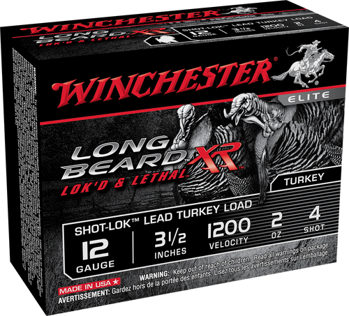 Winchester Ammo STLB12L4 Long Beard XR Shot-Lok 12 Gauge  3.5 2 oz 4 Shot 10 rounds