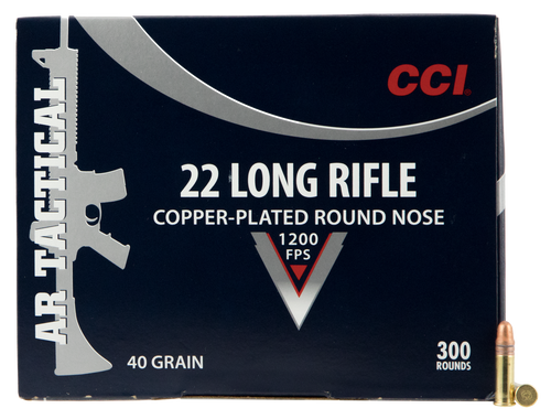 CCI 956 Target &  Plinking AR Tactical 22 Long Rifle (LR) 40 GR Copper-Plated Round Nose 300 rounds