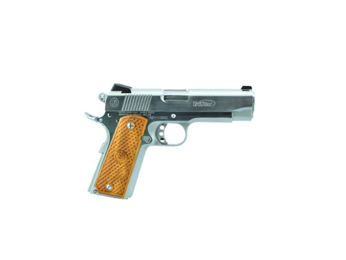 COMMANDER 1911 9MM CHROMECHROME FINISH | 9+1Front & Rear Slide SerrationSkeletal Combat HammerTuned Trigger