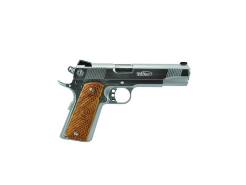 GOV II 1911 9MM CHROME 8+1CHECKERED WOOD GRIPSFront & Rear Slide SerrationsSkeletal Combat TriggerTuned Trigger