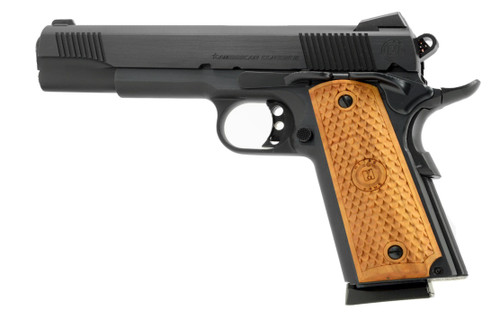 GOV II 1911 10MM BLUE 8+1NOVAK REAR SGT/CHECK WOOD GRIPFront & Rear Slide SerrationsSkeletal Combat HammerTuned Trigger 62