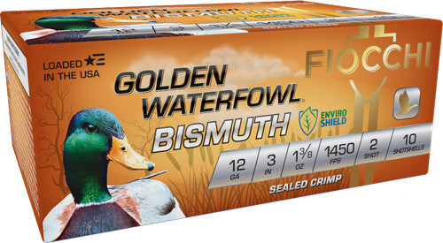 FIOCCHI GOLDEN BISMUTH 12GA. 3 1450FPS. 1-3/8OZ. #2 25-PK