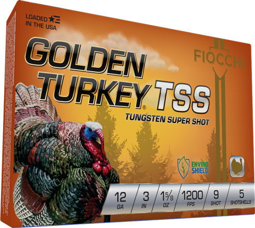 FIOCCHI GOLDEN TURKEY TSS 12GA 3 1200FPS 1 5/8OZ. #9 5-PACK