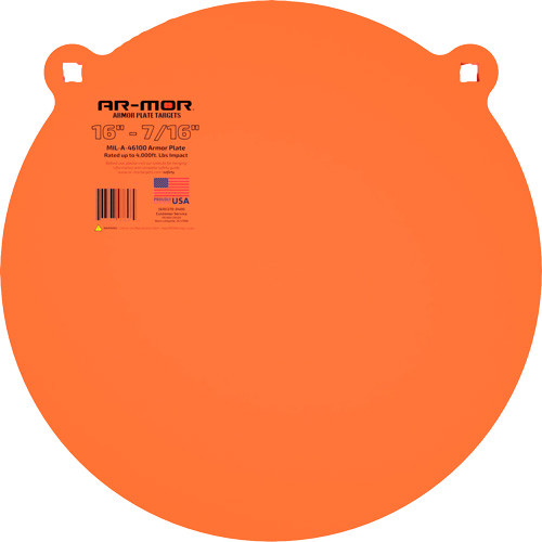 AR-MOR 16 MIL41600 STEEL GONG 7/16 THICK STEEL ORANGE ROUND