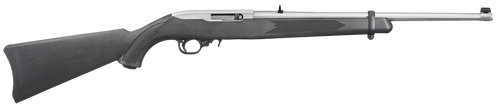 Ruger 1256 10/22 Carbine 22 LR 10+1 18.50" Barrel, Satin Stainless Steel, Black Synthetic Stock, Cross-Bolt Manual Safety