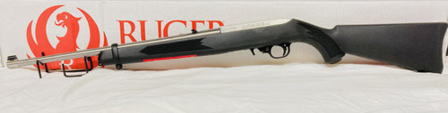 Ruger 1256 10/22 Carbine 22 LR 10+1 18.50" Barrel, Satin Stainless Steel, Black Synthetic Stock, Cross-Bolt Manual Safety