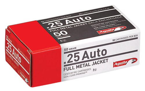 Aguila 1E252110 Pistol  25 Auto 50 GR Full Metal Jacket (FMJ) 50 rounds