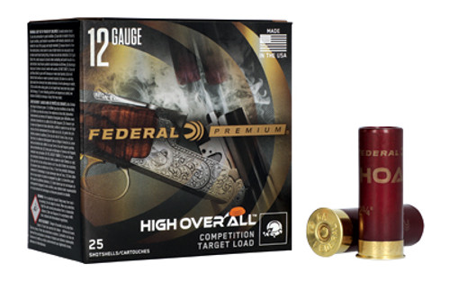Federal, Premium, High Over All, Competition Target Load, 12 Gauge 2.75", 3.25 Dram, #7.5, 24 Grams, Lead, 25 Round Box