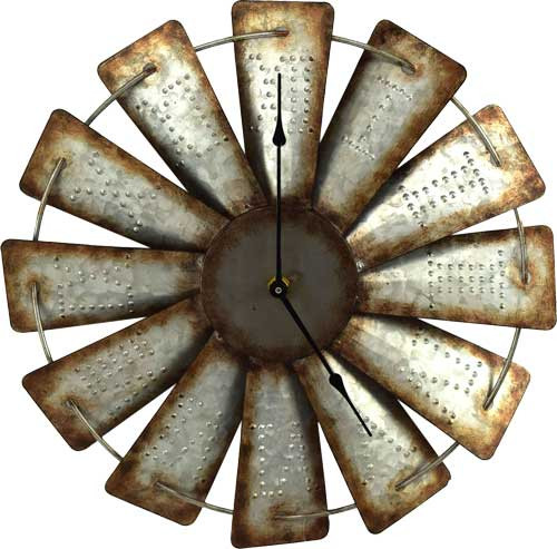 RIVERS EDGE METAL WINDMILL CLOCK 15