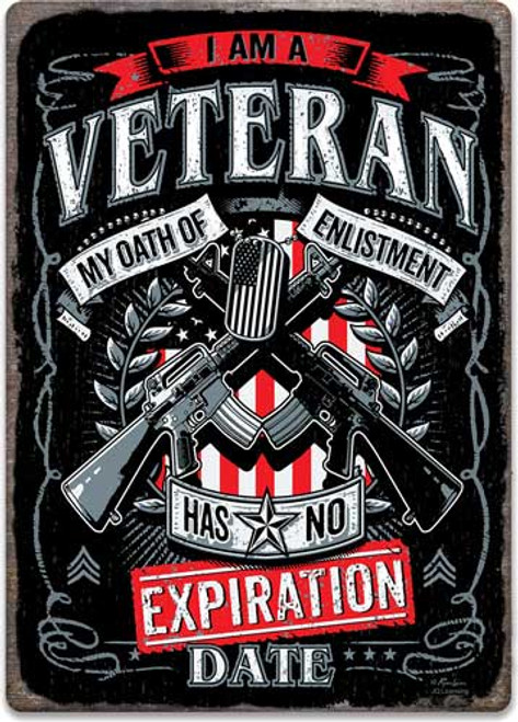 RIVERS EDGE SIGN 12x17 VETERAN OATH