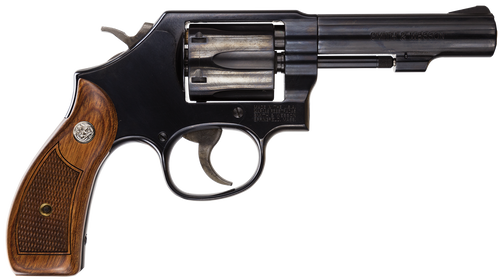 Smith & Wesson 150786 Model 10 Classic 38 S&W Spl +P 6rd 4" Overall Blued Carbon Steel with Wood Grip