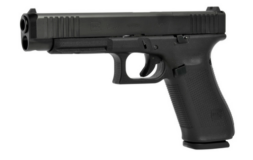 Glock  G34 Gen 5 MOS FS, 9mm, 5.32" Barrel, Adjustable Sights, Black, 3 10‑rd Mags