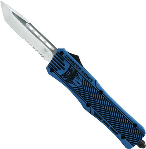 COBRATEC MEDIUM CTK1 OTF NRA BLUE 3 TANTO SERRATED