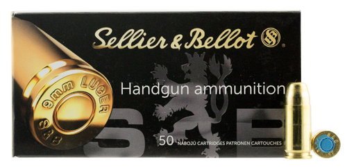 Sellier & Bellot SB9SUBA Handgun 9mm Luger Subsonic 140 gr Full Metal Jacket (FMJ) 50 ROUNDS