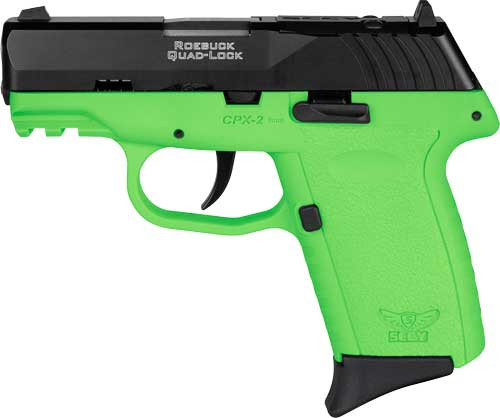 SCCY CPX2-CB PISTOL GEN 3 9MM 10RD BLACK/LIME W/O SAFETY RDR