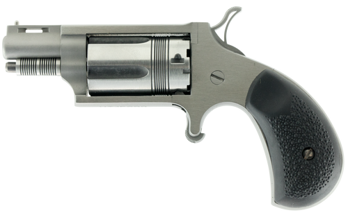   North American Arms 22MSCTW Wasp 22 LR,22 Mag 5rd 1.13" Overall Stainless Steel with Black Pebbled Rubber Grip