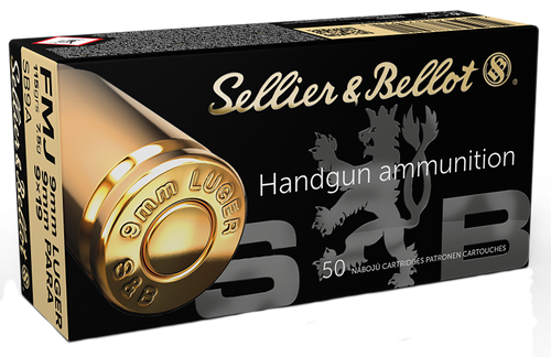 Sellier & Bellot SB9A Handgun  9mm Luger 115 GR Full Metal Jacket (FMJ) 1000 rounds 