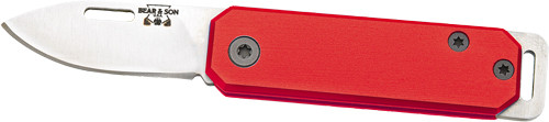 BEAR & SON SLIP JOINT FOLDER 1.5 RED/SS ALUMINUM HANDLE