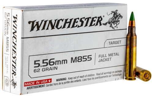   Winchester Ammo Q3269 USA 5.56x45mm NATO 62 gr Full Metal Jacket (FMJ) 20 rounds