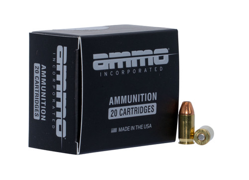 Ammo Incorporated 380 ACP Ammunition 380090JHPA20 90 gr Jacketed Hollow Point 20 Rounds