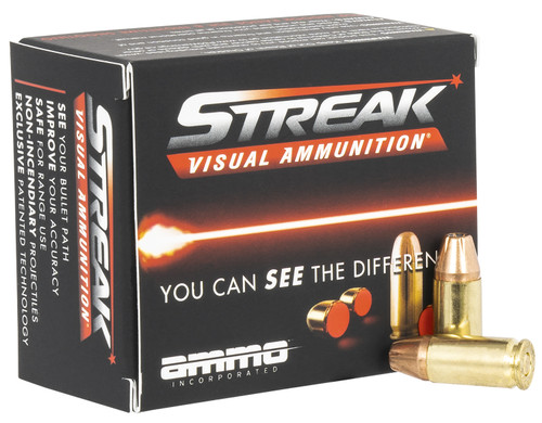 Ammo Incorporated 9mm Luger Ammunition 9124JHPSTRKRED 124 gr Jacketed Hollow Point 20 Rounds