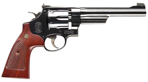   Smith & Wesson 150341 Model 27 Classic 357 Mag or 38 S&W Spl +P Caliber with 6.50" Barrel, 6rd Capacity Cylinder, Overall Blued Finish Carbon Steel & Squared Butt Checkered Walnut Grip