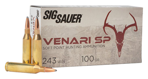 Sig Sauer V243SP100-20 243 Win Rifle Ammo 100gr 20 Rounds 798681670000