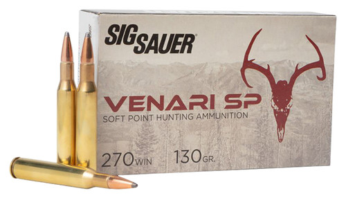 Sig Sauer V270SP130-20 270 Win Rifle Ammo 130gr 20 Rounds 798681670048