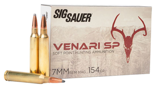 Sig Sauer V7MMSP154-20 7mm Rem Mag Rifle Ammo 154gr 20 Rounds 798681670062