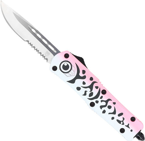 COBRATEC MEDIUM FS3 OTF PINK LURE 3 DROP POINT SERRATED SS