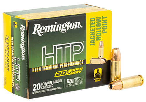 Remington R20019 30 Super Carry Handgun Ammo 100gr 20 Rounds 047700487106