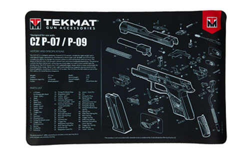 TEKMAT PSTL MAT FOR CZ P07/P09 BLK