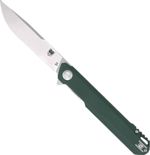 COBRATEC MONARCH 3.5 FOLDER GREEN D2 STEEL W/CLIP