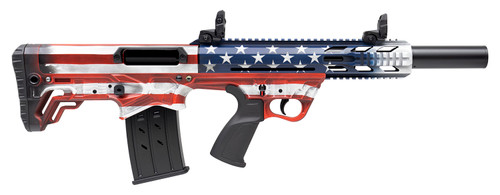 Gforce Arms GFY1USA GFY-1 USA 12 Gauge Semi-Auto 3" 5+1 18.50" Black Threaded Barrel American Flag Aluminum Receiver With Picatinny Rail American Flag Bullpup Polymer Stock Black Polymer Grip
