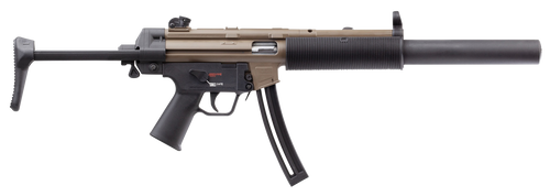   HK 81000630 MP5 22 LR 10+1 8.50" Barrel, Exclusive Flat Dark Earth Finish, No Stock (Sling Mount), Black Polymer Grip, Adjustable Rear Sight, Manual Safety