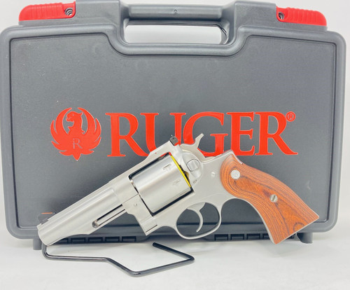 Ruger 5059 Redhawk *MA Compliant 357 Mag 4.20" Barrel 8rd Triple-Locking Cylinder, Satin Stainless Steel, Hardwood Grip, Transfer bar Safety