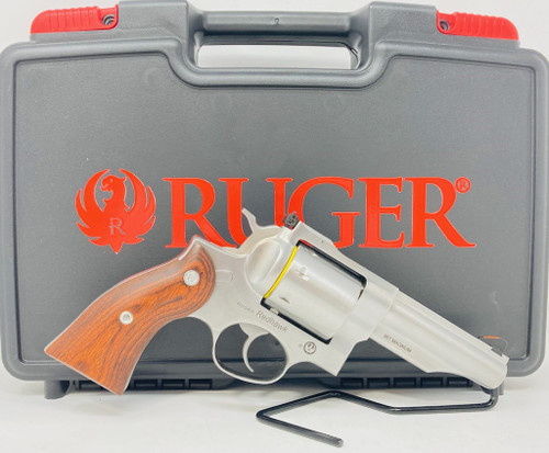 Ruger 5059 Redhawk *MA Compliant 357 Mag 4.20" Barrel 8rd Triple-Locking Cylinder, Satin Stainless Steel, Hardwood Grip, Transfer bar Safety
