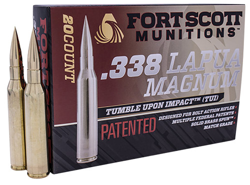 Fort Scott Munitions 338250SBV1 338 Lapua Mag Rifle Ammo 250gr 20 Rounds 758381721204