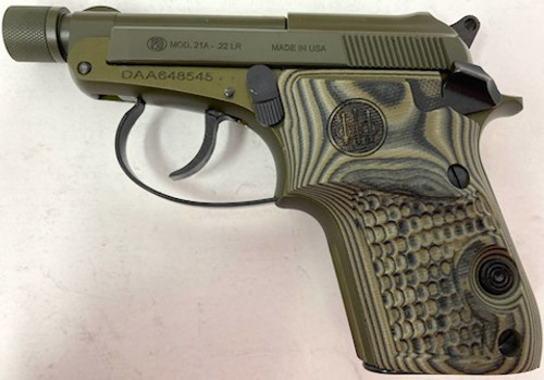 Beretta USA SPEC0695A 21A Bobcat Kale Slushy Compact Compact 22 LR 7+1 2.90" OD Green Barrel, Frame & Serrated Slide, OD Green Textured Grips