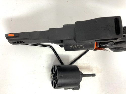 Taurus 2692031 692 9mm Luger, 38 Special +P or 357 Mag Caliber with 3" Ported Barrel, 7rd Capacity Cylinder, Overall Matte Black Finish Steel & Black Ribber Grip Includes 2 Cylinders