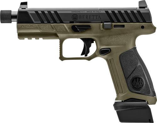 BERETTA APX A1 FS 9MM 4.8 21-SHOT OD GRN/BLK POLY THRD