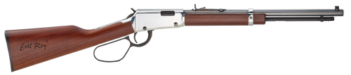 Henry H001TMER Frontier Carbine Evil Roy 22  Mag 9+1 17 Brushed Nickel American Walnut Right Hand