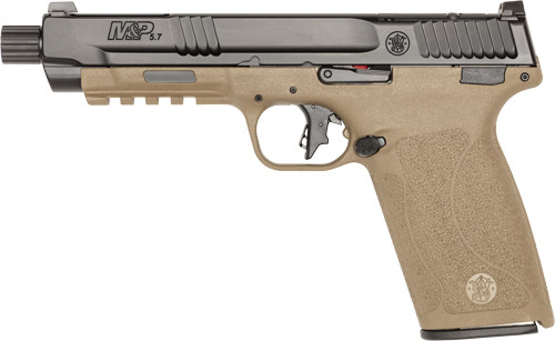S&W M&P 5.7 NO THUMB SAFETY 5 2-22 RD MAGS OPTIC CUT FDE/BLK