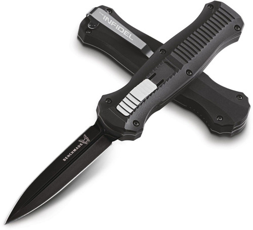 Benchmade Infidel Out the Front Double Edge Dagger, Plain Edge, BK1 Blade 3300BK